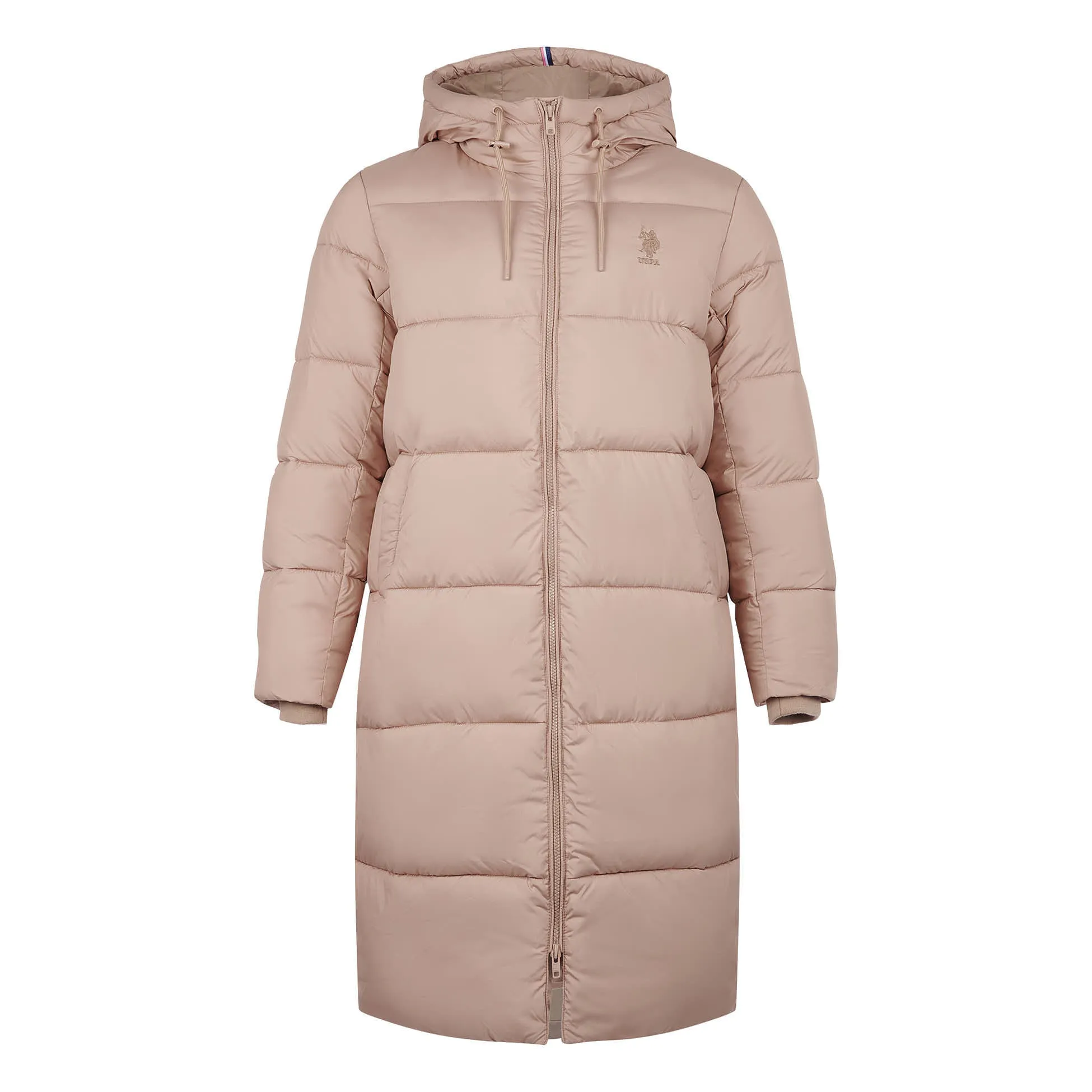 Womens Long Line Puffer Coat in Affogat