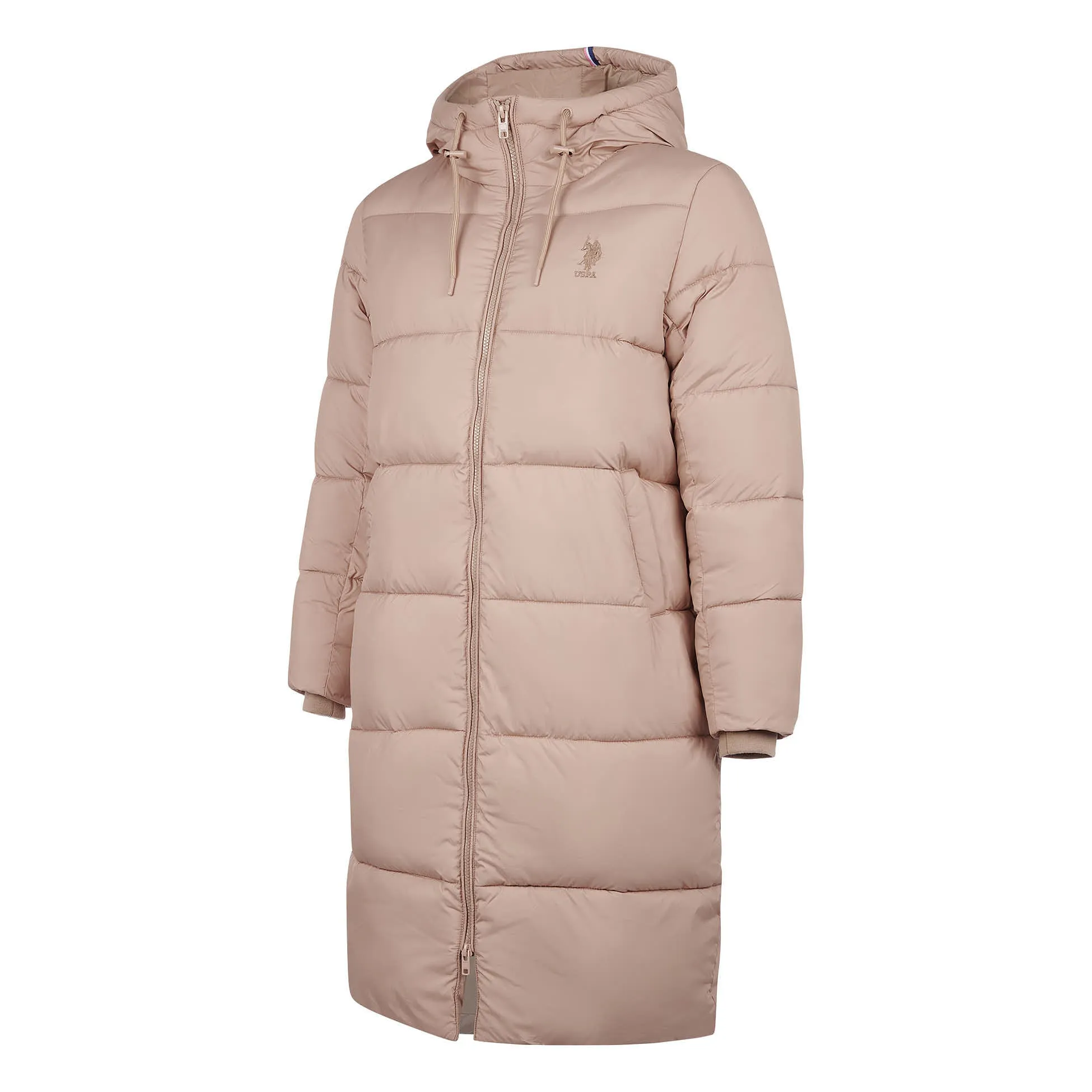 Womens Long Line Puffer Coat in Affogat