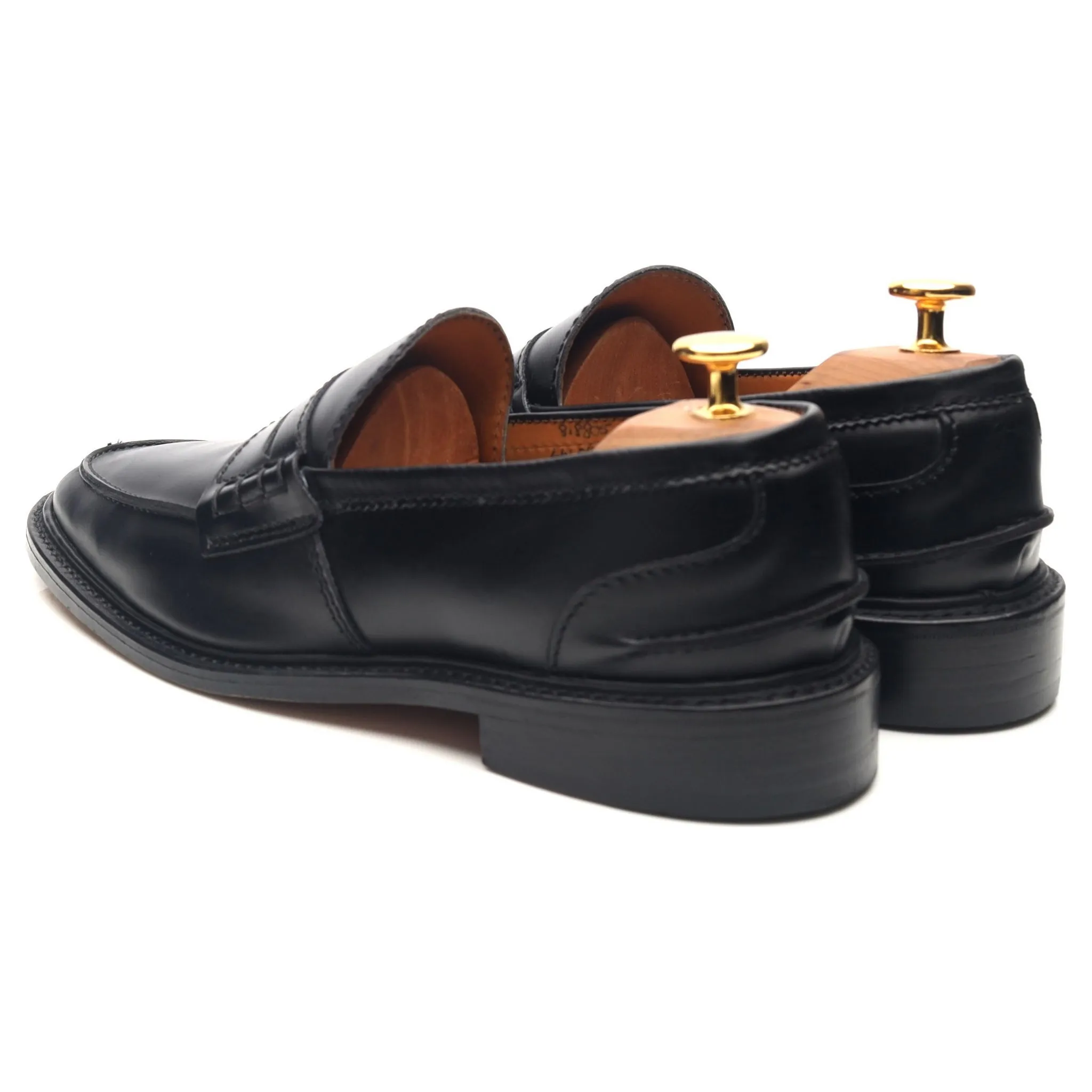 Women's 'Lweva' Black Leather Loafers UK 5.5