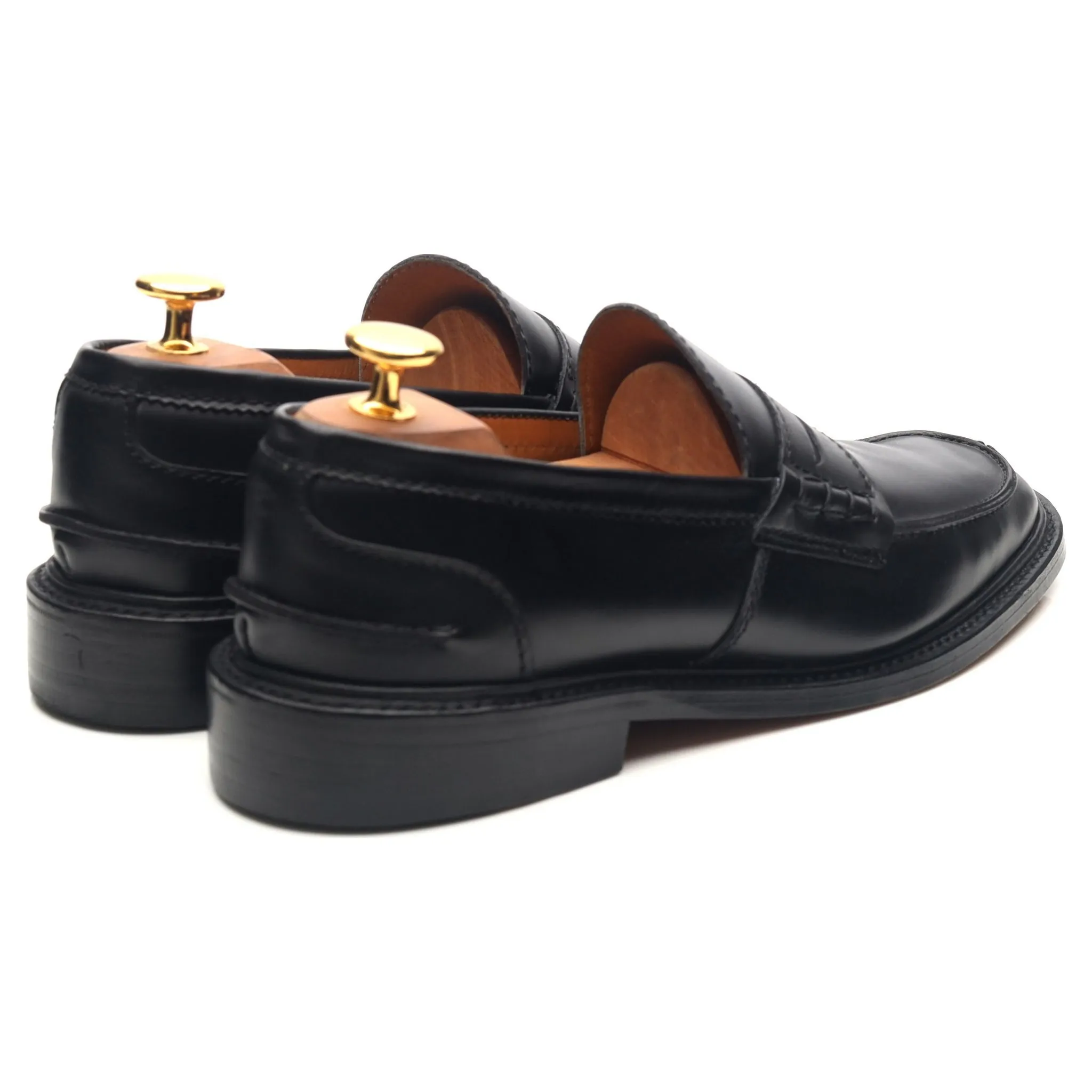 Women's 'Lweva' Black Leather Loafers UK 5.5