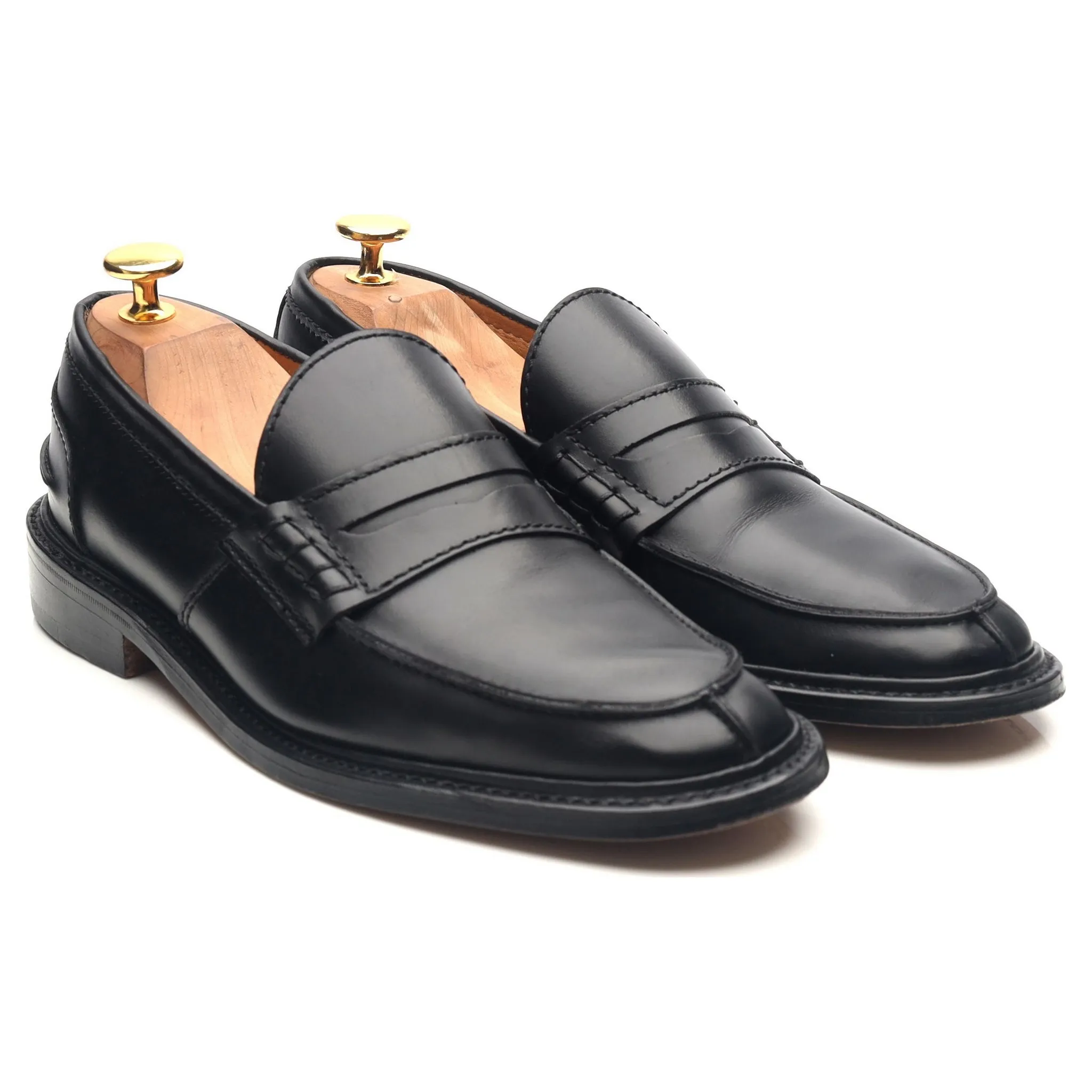 Women's 'Lweva' Black Leather Loafers UK 5.5