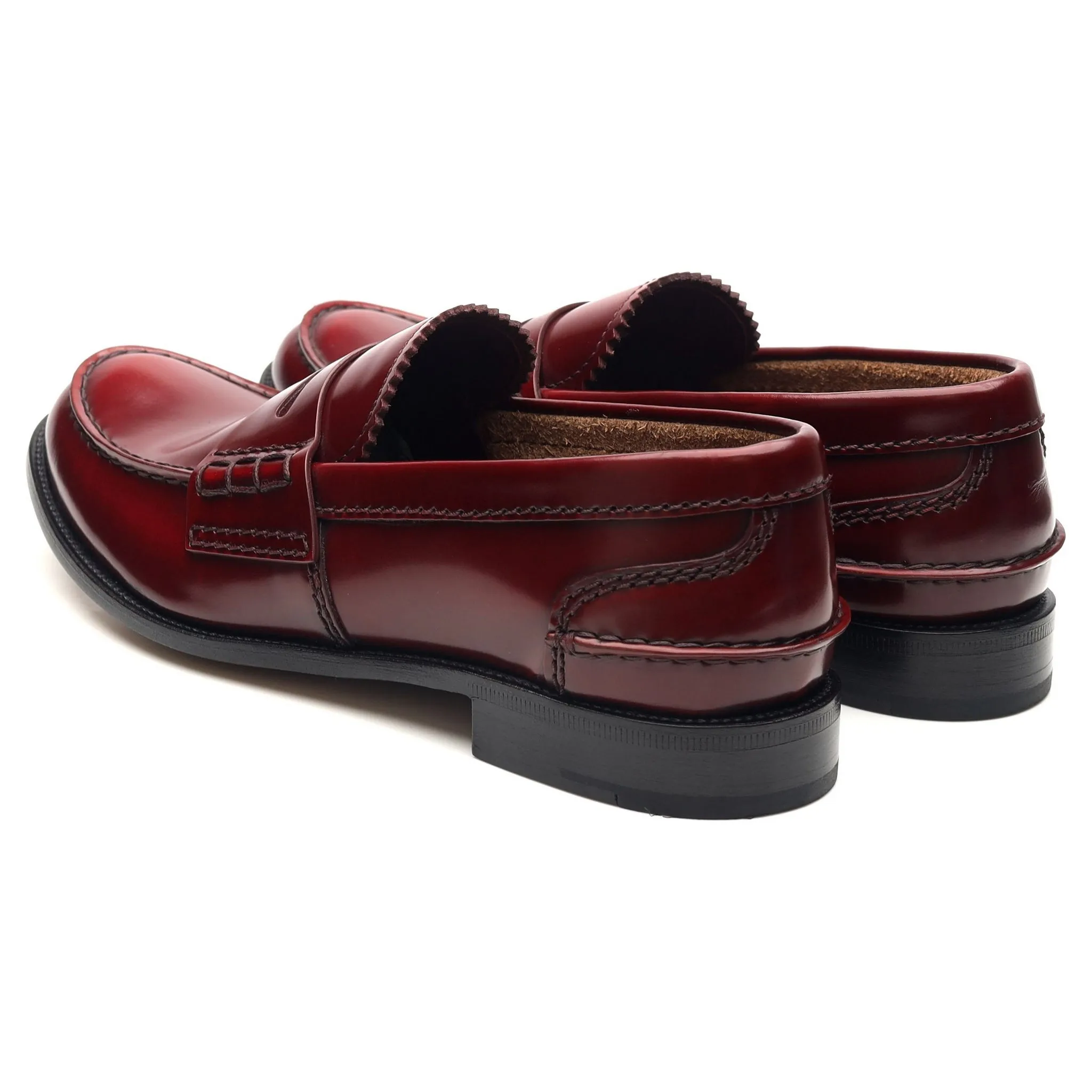 Women's 'Pembrey' Red Leather Loafers UK 3