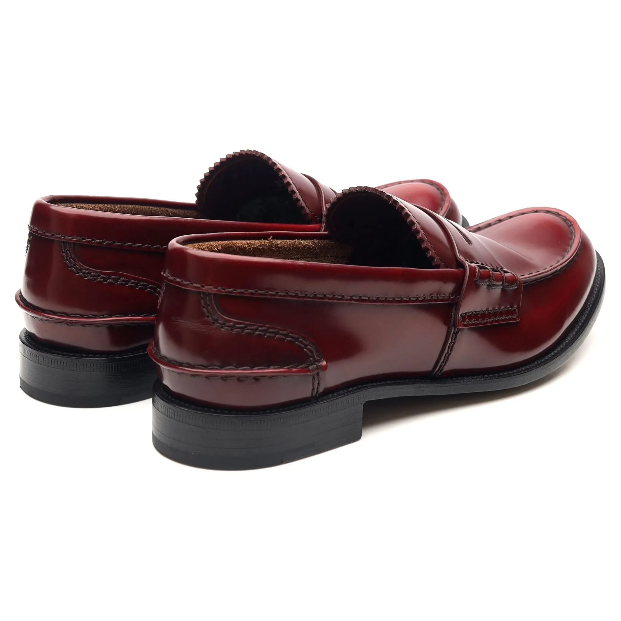 Women's 'Pembrey' Red Leather Loafers UK 3