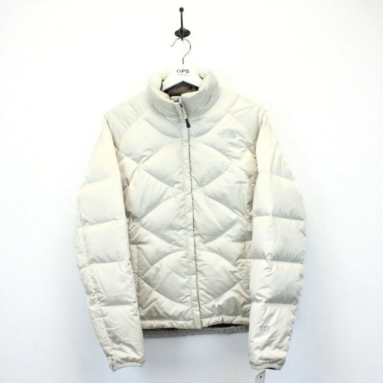 Womens THE NORTH FACE 550 Quilted Jacket Cream | Medium