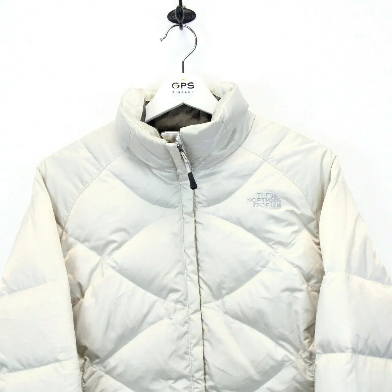 Womens THE NORTH FACE 550 Quilted Jacket Cream | Medium