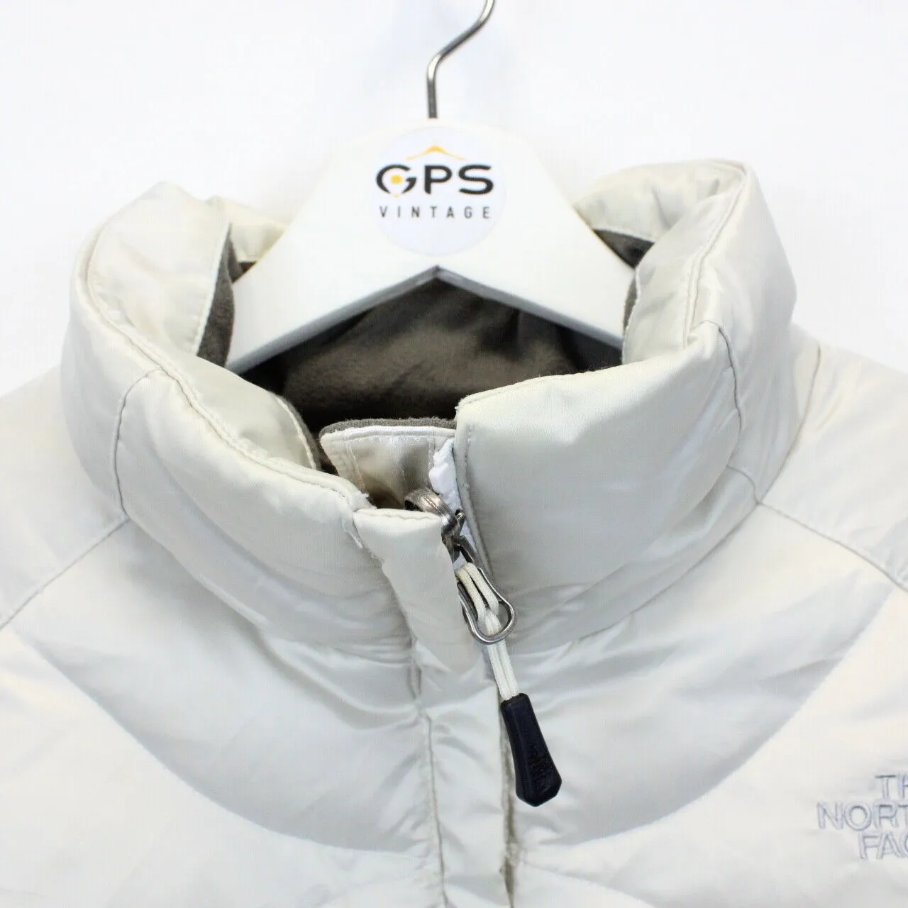 Womens THE NORTH FACE 550 Quilted Jacket Cream | Medium