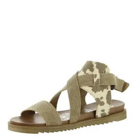 WOMEN'S VERY G JAYLA TAN AND CREAM SANDALS
