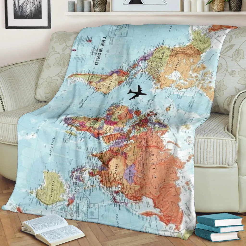 World Map Premium Blanket