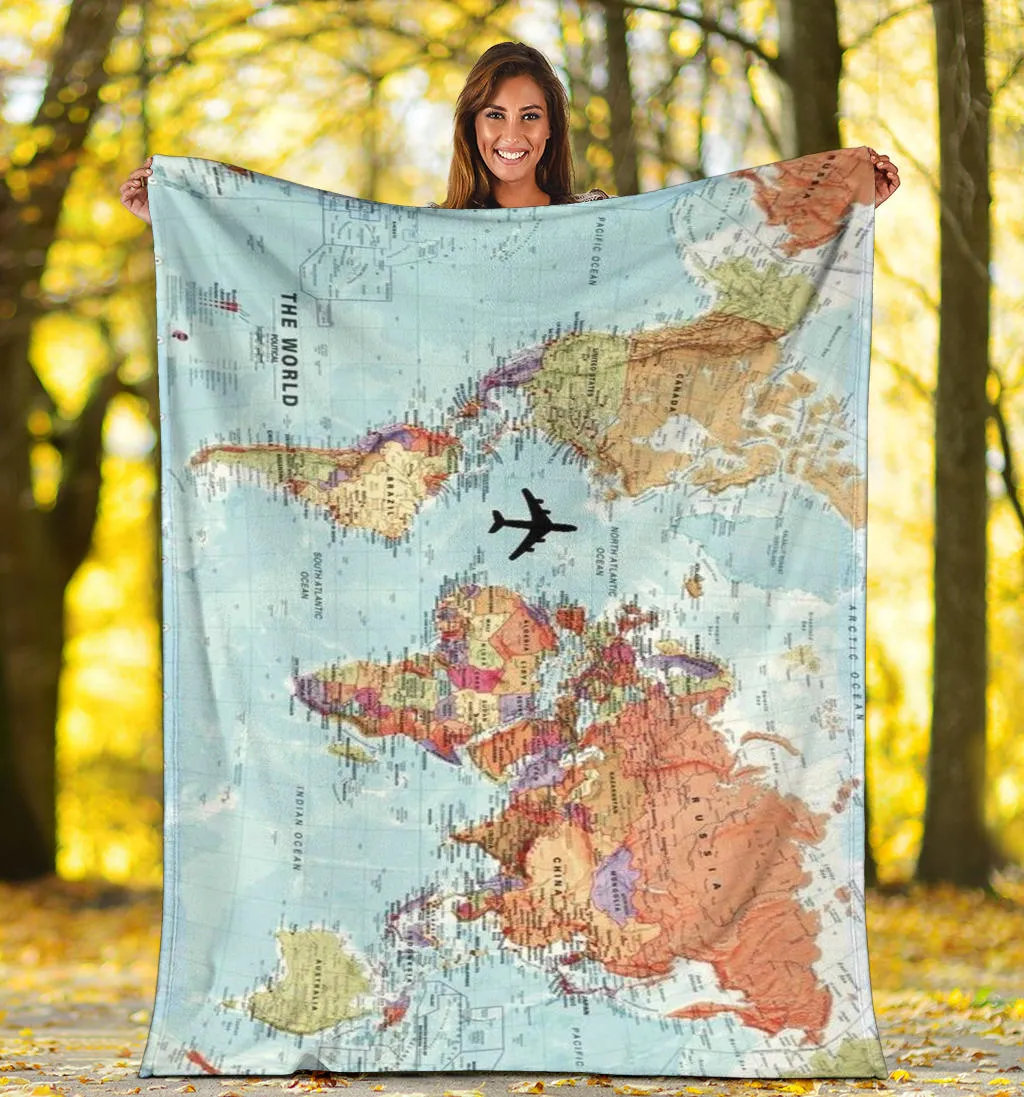 World Map Premium Blanket