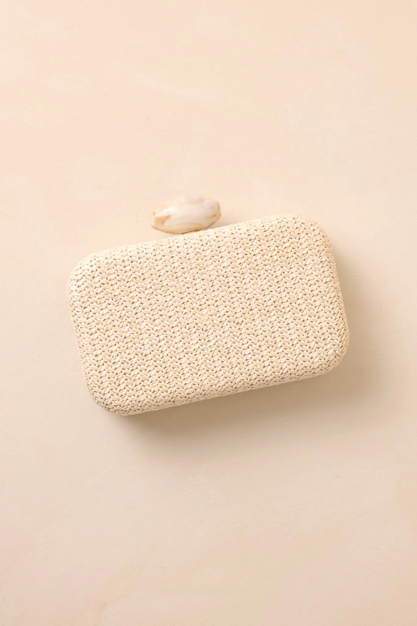 Wuthering Moors Beige Woven Clutch