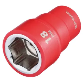 XP1000® VDE Socket, 3/8" Sq. Dr., 18mm