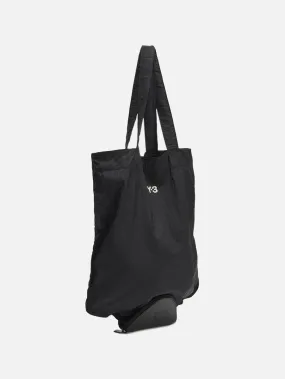 Y-3 Logo Patch Tote Bag Black