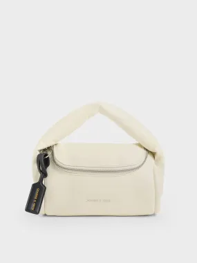 Yama Padded Cylindrical Bag - Cream