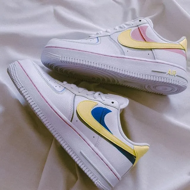 Yellow Swoosh Nike Air Force 1