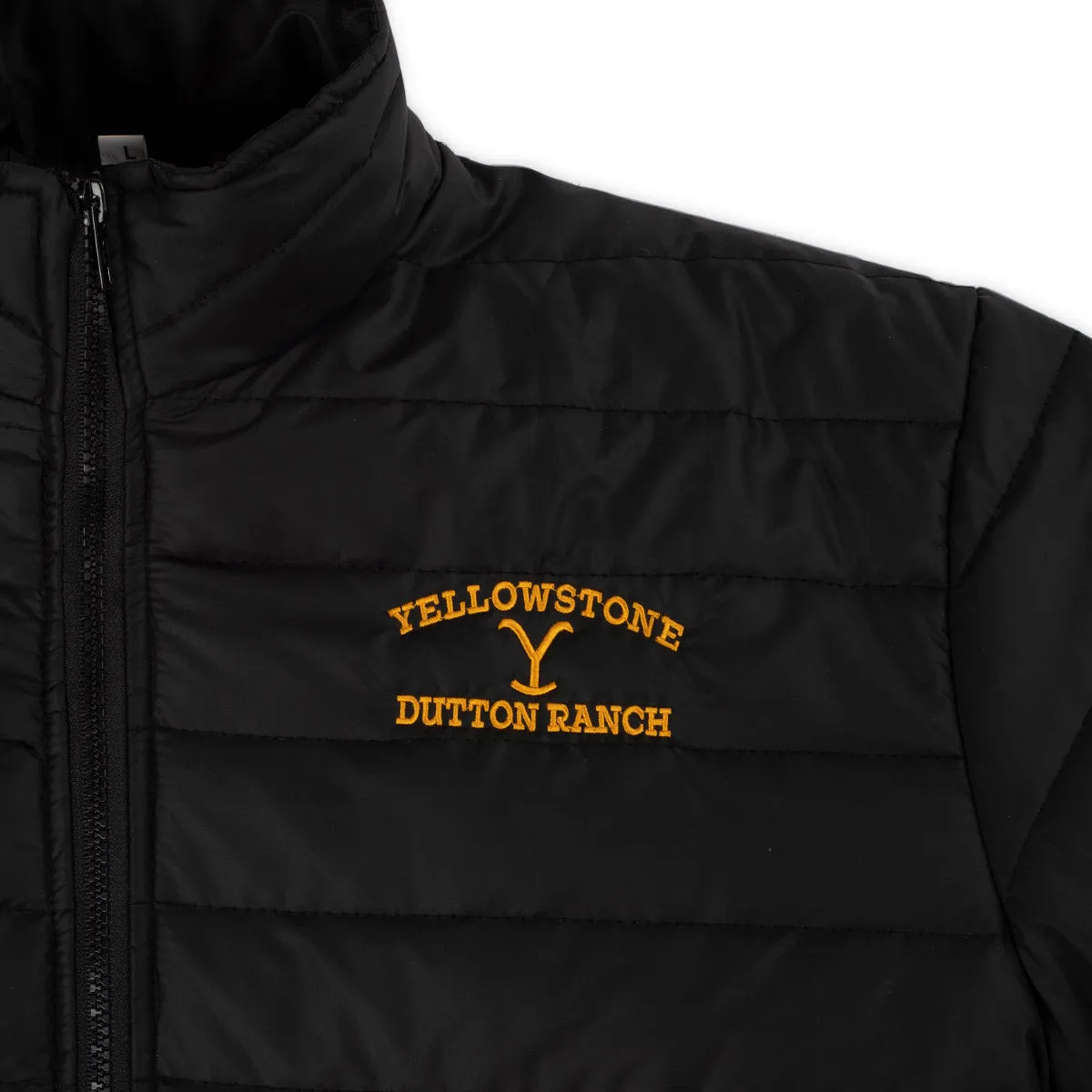 Yellowstone Dutton Ranch Logo Puffer Jacket