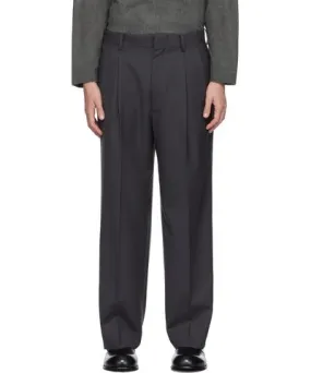 YLÈVE Gray Wool Tropical Trousers