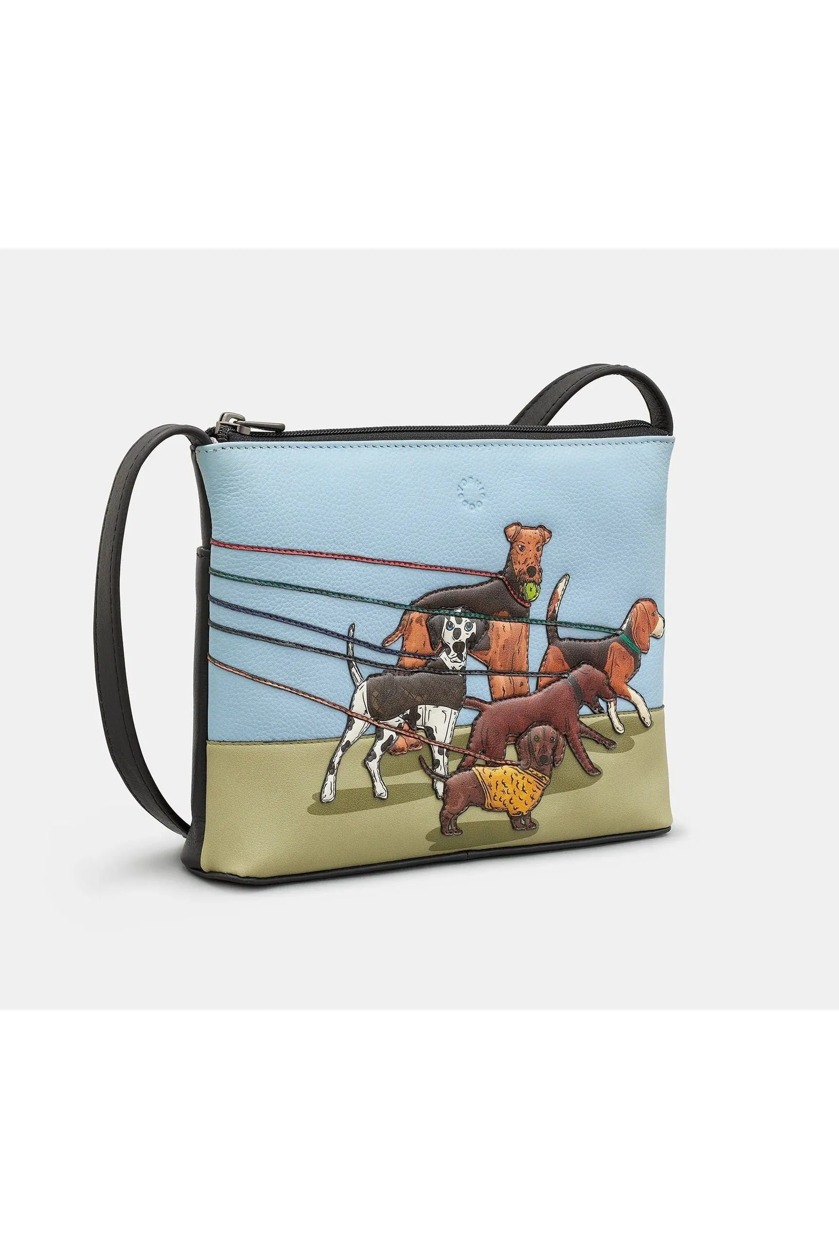 Yoshi Dog Walk Cross Body Bag in black