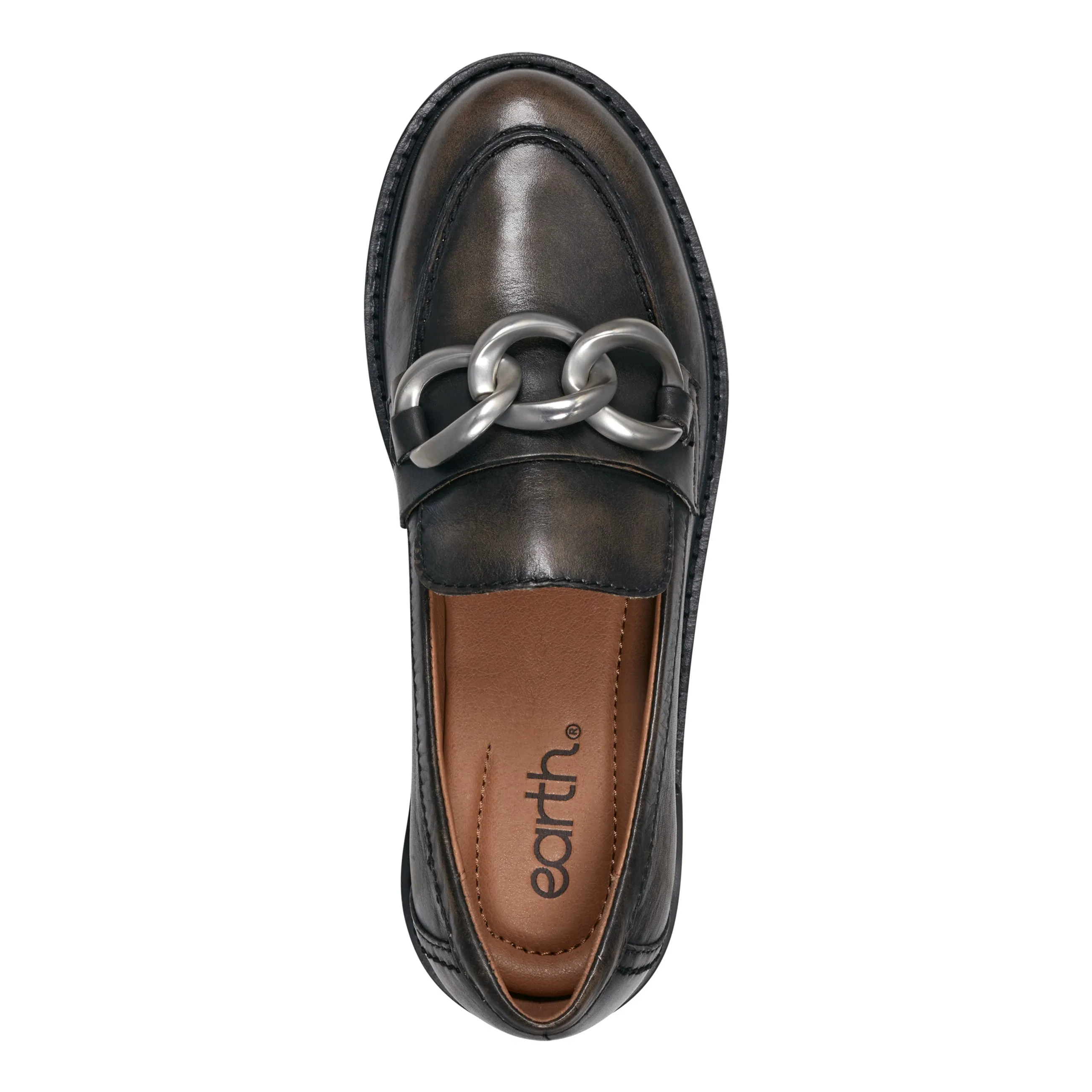 Zalor Round Toe Lug Sole Casual Slip-on Loafers