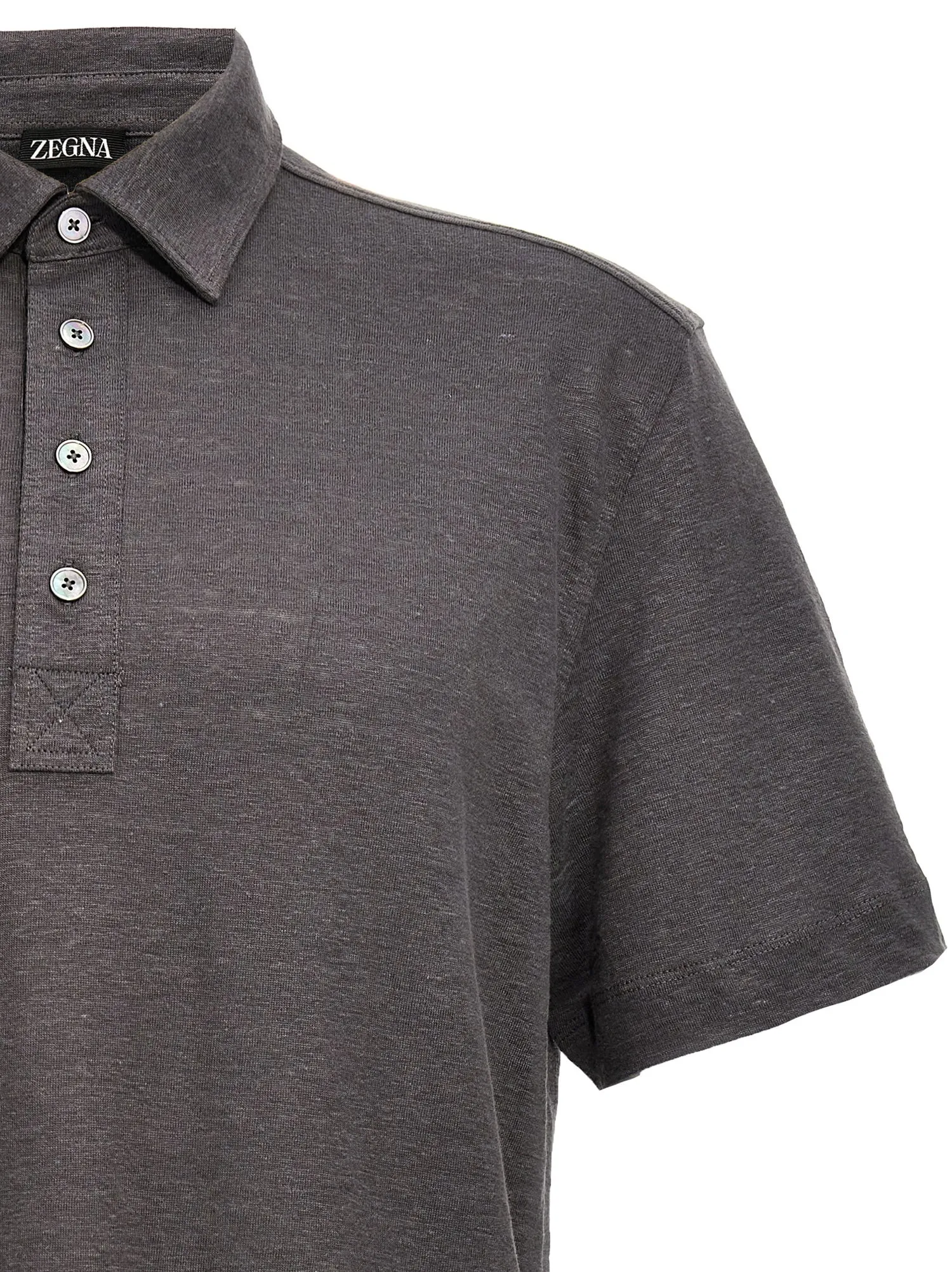 Zegna    Zegna Linen Polo Shirt
