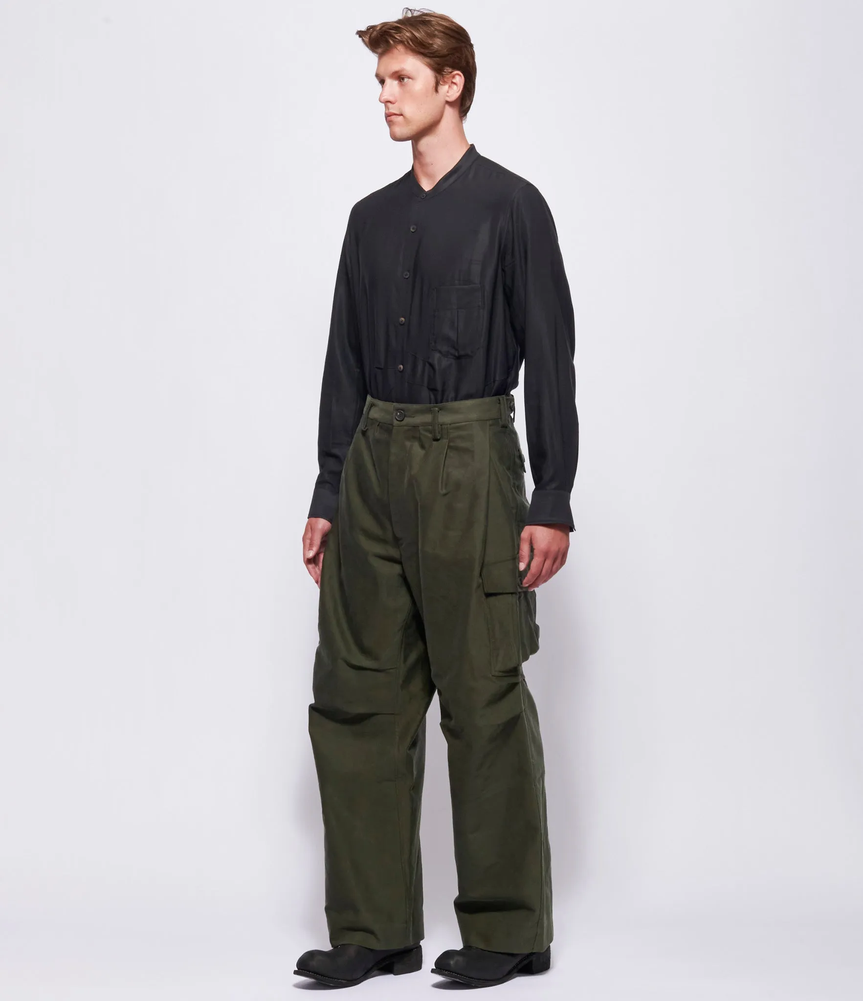 Ziggy Chen Mens Drop Crotch Cargo Pants