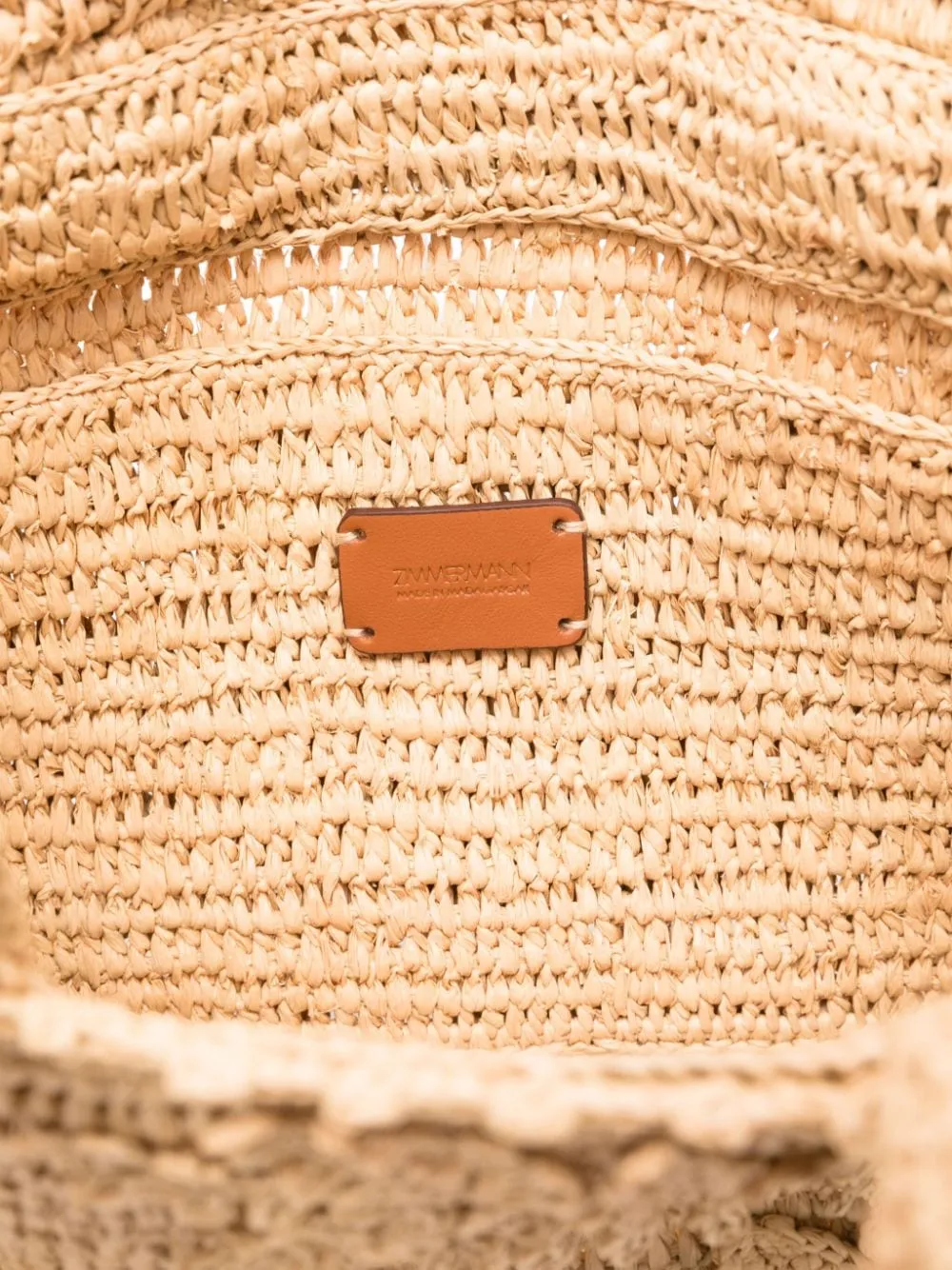 ZIMMERMANN    Zimmermann Floral Raffia Mini Tote Bag