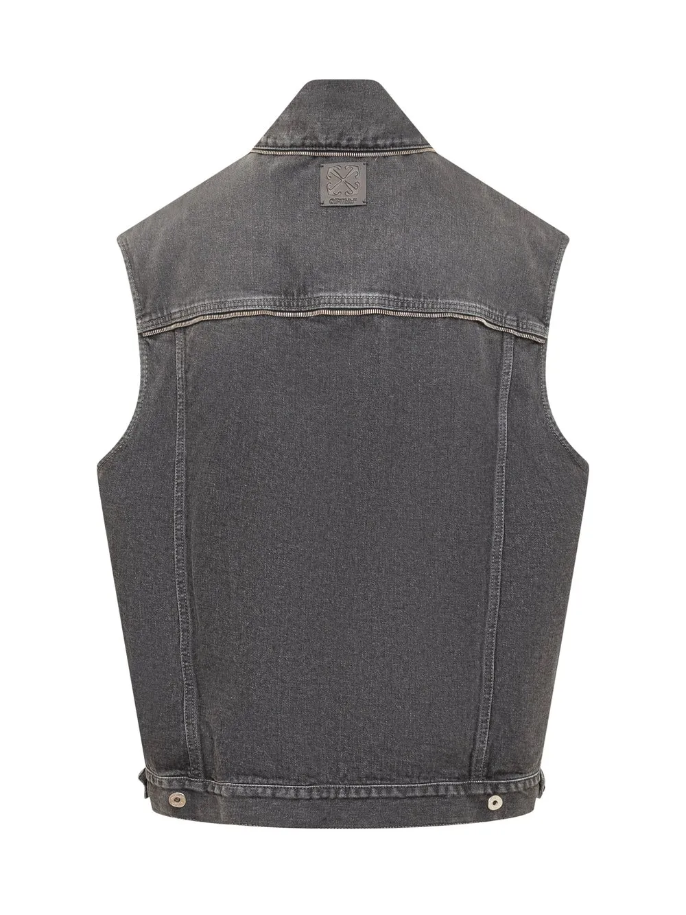 Zip Denim Over Vest