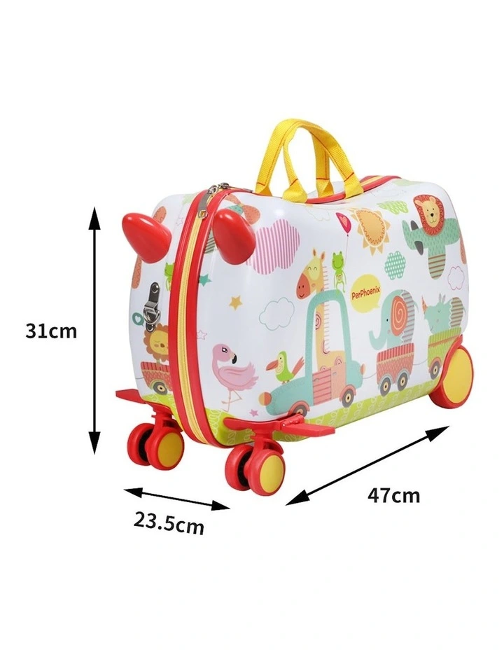 Zoo Ride On Suitcase Trolley in Multi